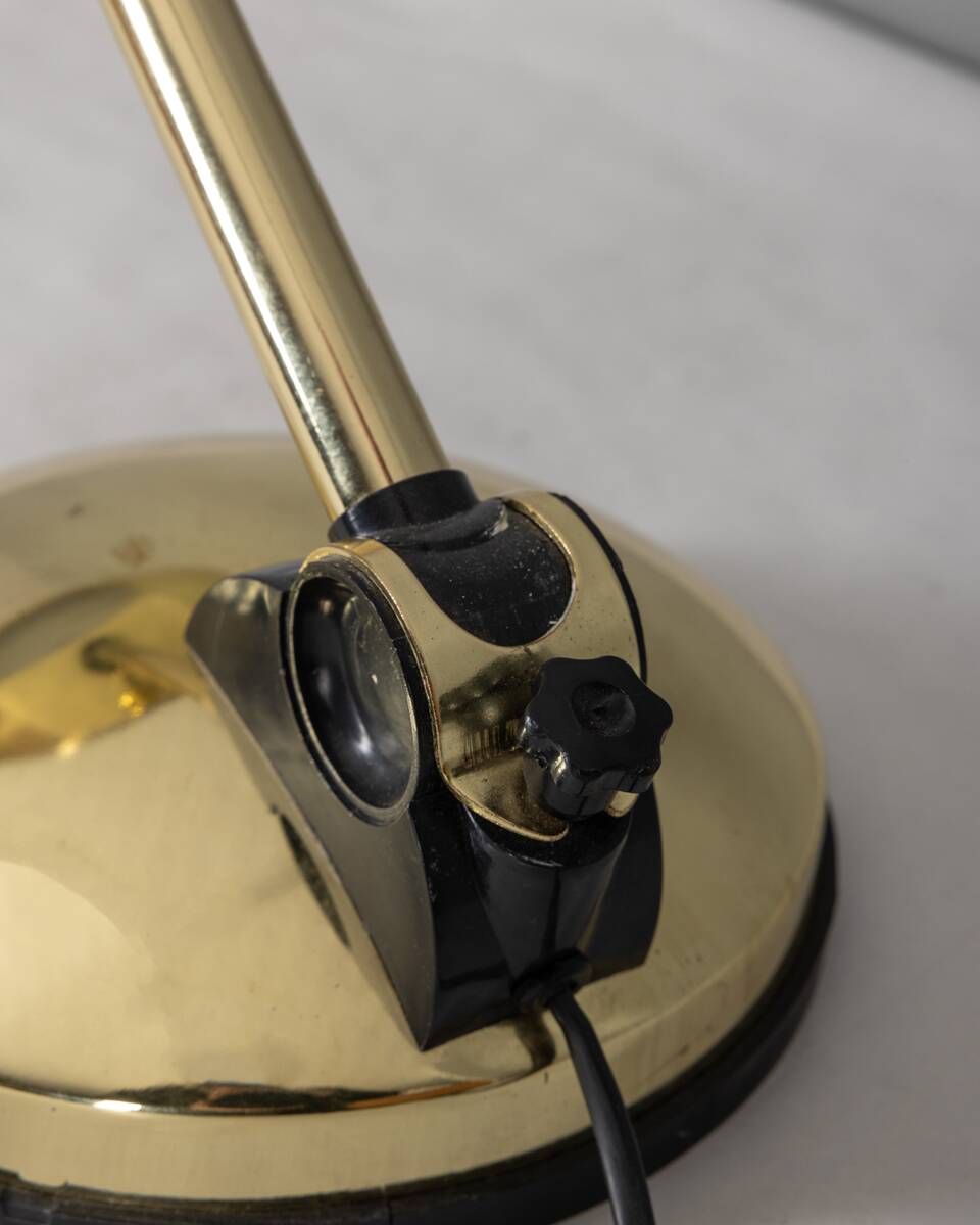 Vintage golden table lamp from the 60s ufo model aluminor design