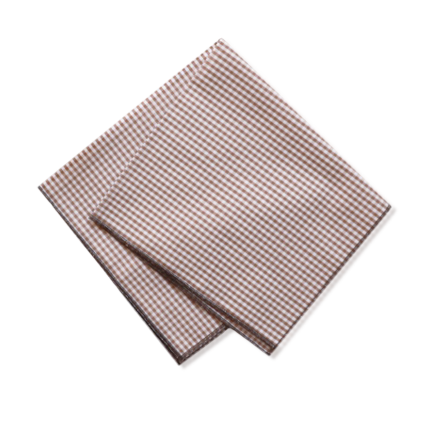 MONOPRIX - serviette petit vichy marron