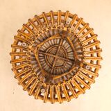 Pouf / ottoman in rattan designed by Franco Albini