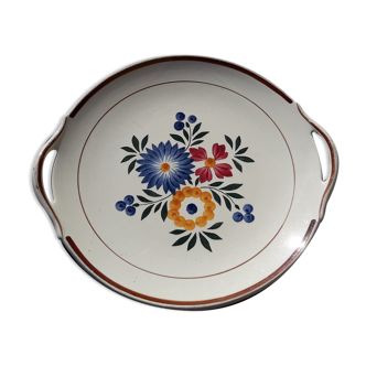 Creil and Monterau HBCM Diam 27.5 cm earthenware pie dish