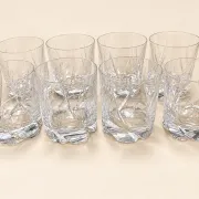 8 Cut Crystal Porto Glasses Daum - Art Nouveau 1900s