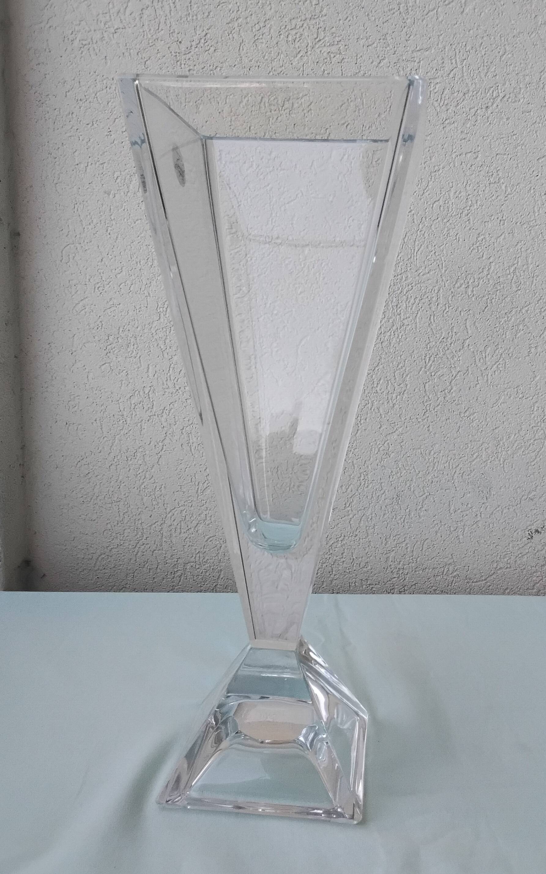 Designer crystal vase