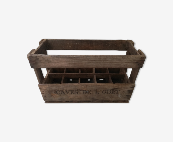 Caisse à bouteilles en bois vintage
