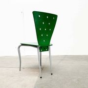 Chaise postmoderne italienne verte, années 1980