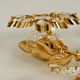 1970s brass crystal glass floral wall lamp by Ernst Palme unused condition