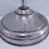 Art Deco lamp with chrome metal and opalescent glass.