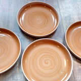 Set of 6 flat plates in sandstone