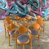 Set of 12 Baumann chairs, Bau