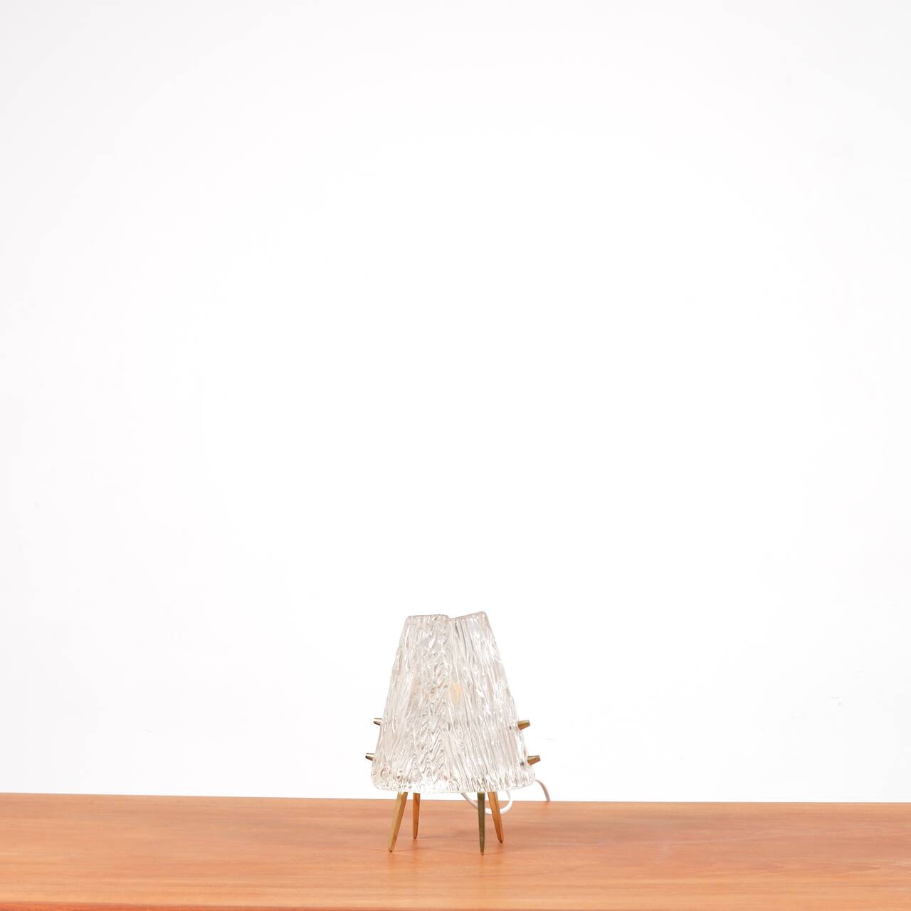 Pair of glass desk lamps by J.T. Kalmar
