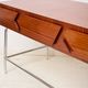 Mahogany and chrome metal desk, Italian manufacture, Italy, 1960s