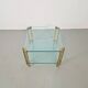 T24 Coffee Table in Brass with Double Glass Tops by Peter Ghyczy, 1970s