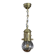 Brass pendant light with oversized LED bulb