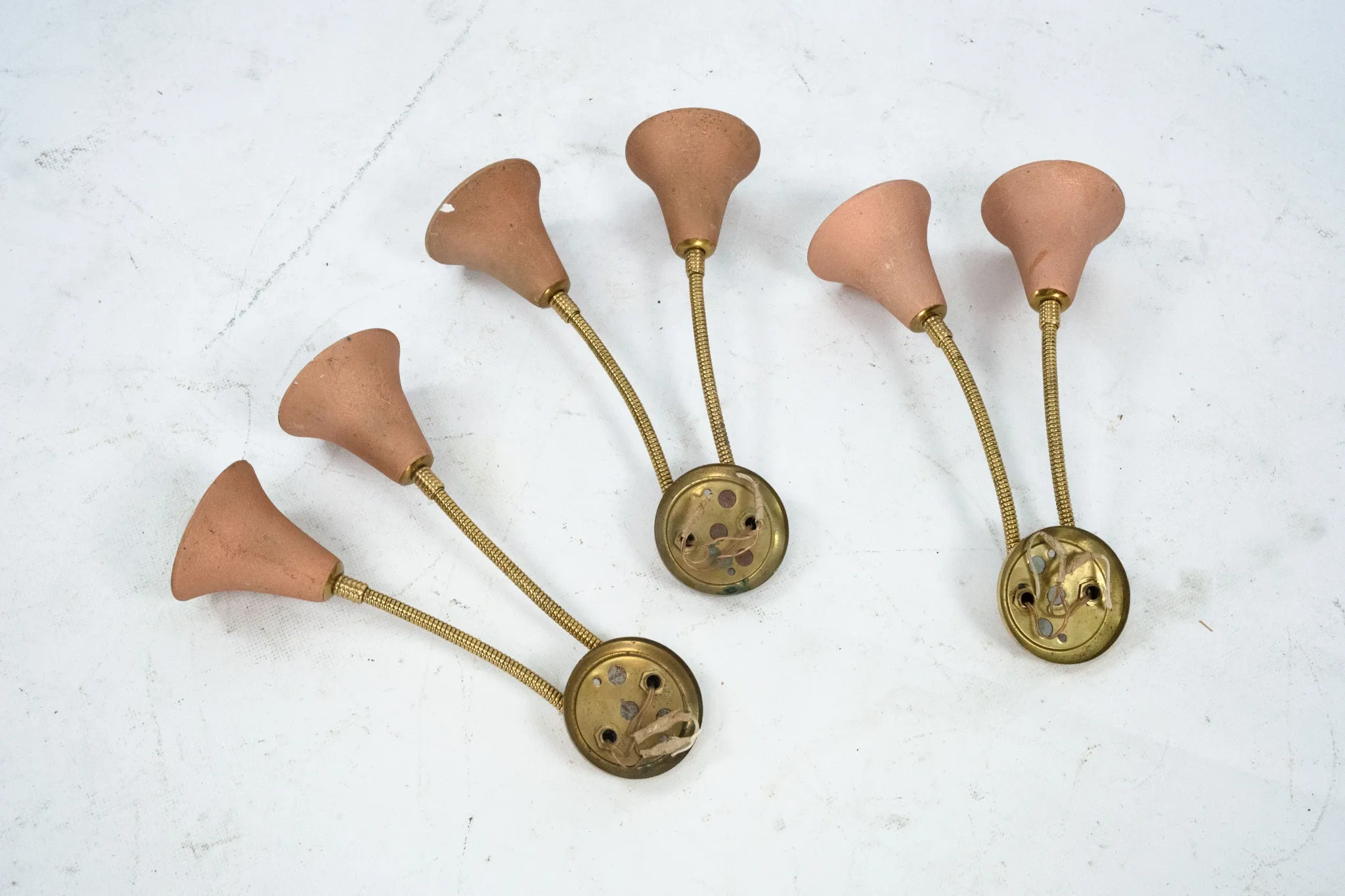 Mid-Century, Set of three sconces in Arredoluce manner. Italy 1950s