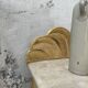 Pair of travertine bedside and rattan palm tree "vivai del sud"