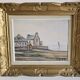 Tableau Huile sur carton Marine Voiliers Le Conquet Signé André Marchand 19