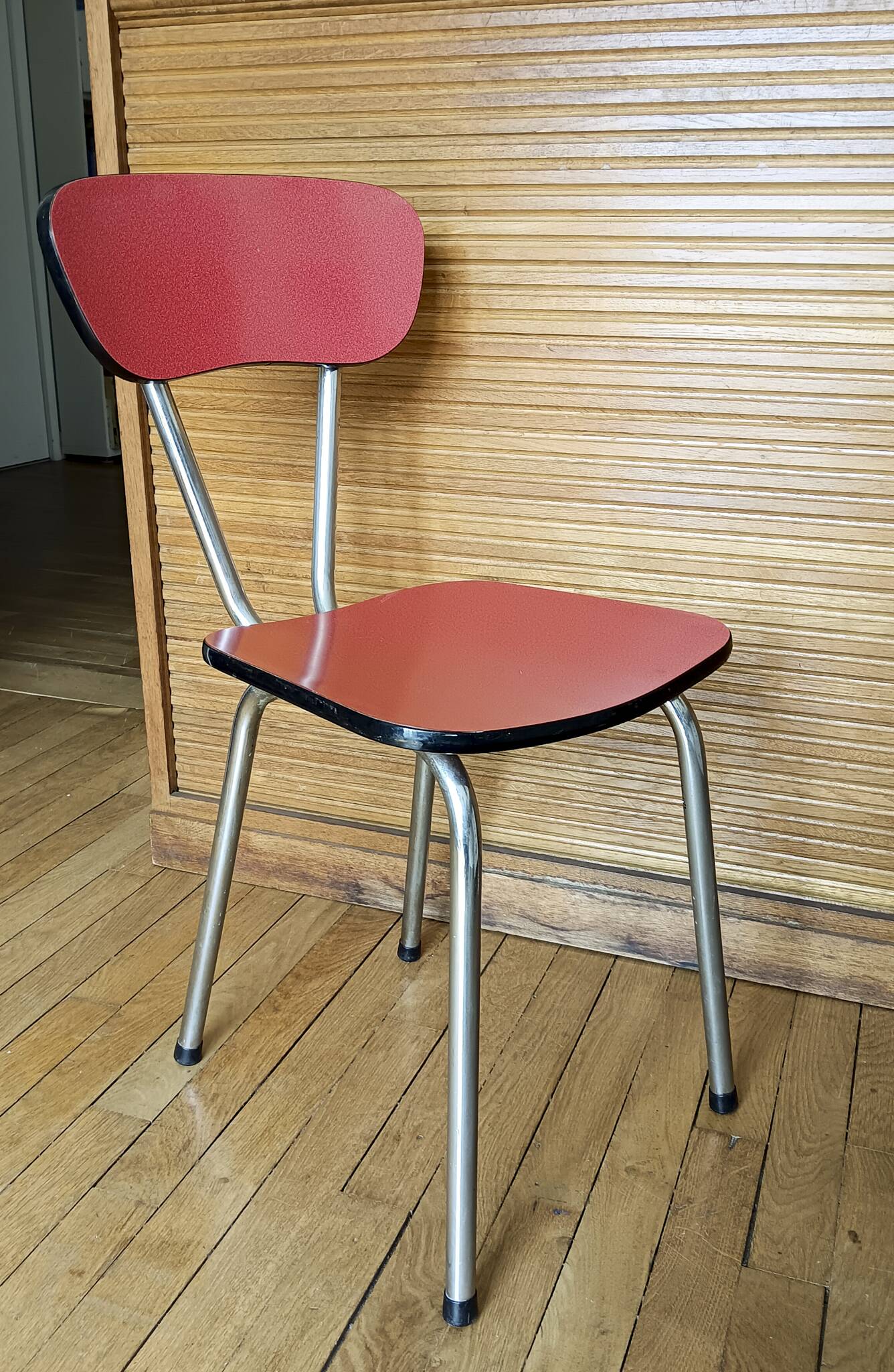 Vintage Formica chair 1950/60 red