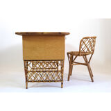 Rattan desk and chair  70
