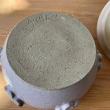 Tasse, sous-tasse et sucrier en céramique
