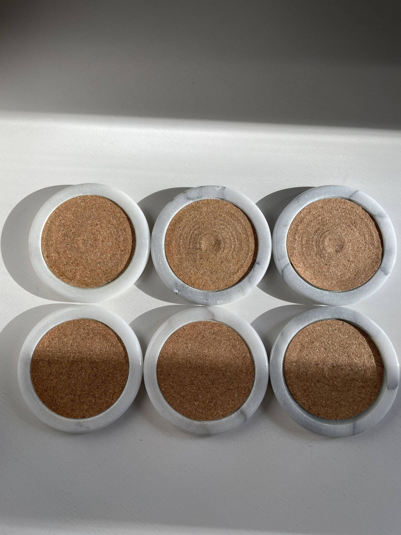 Set de 6 sous-verres en marbre