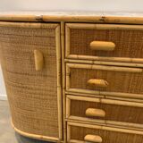 Rattan sideboard, year 70