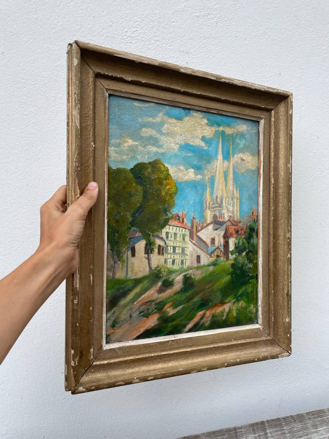 Bayonne Basque oil painting