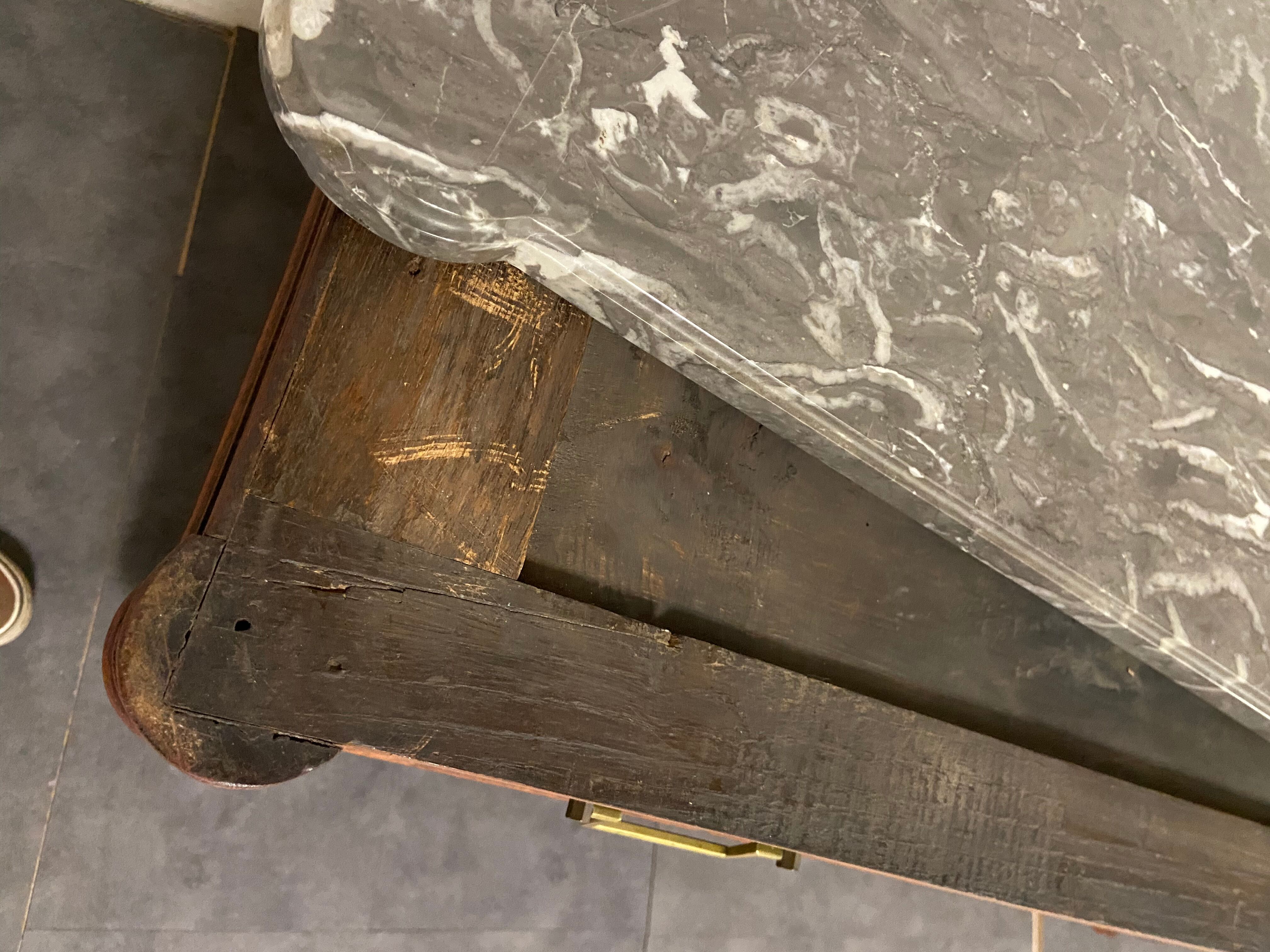 Chest of drawers Louis XVI XIX marble