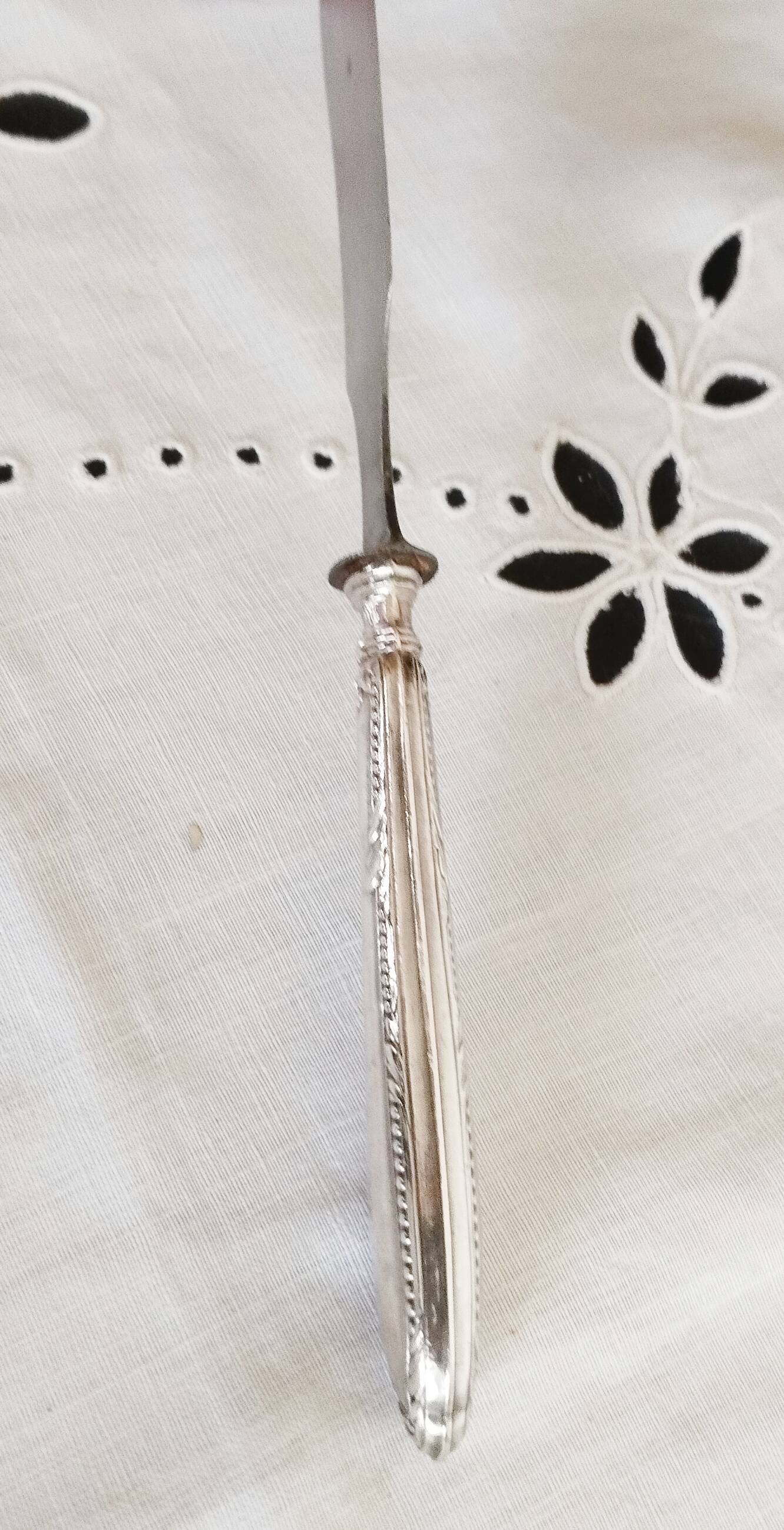 Antique silver cheese knife (ref 1)