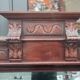 Old large carved wooden mirror