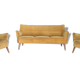 Set de salon canapé sofa 2 fauteuils années 50 d'époque