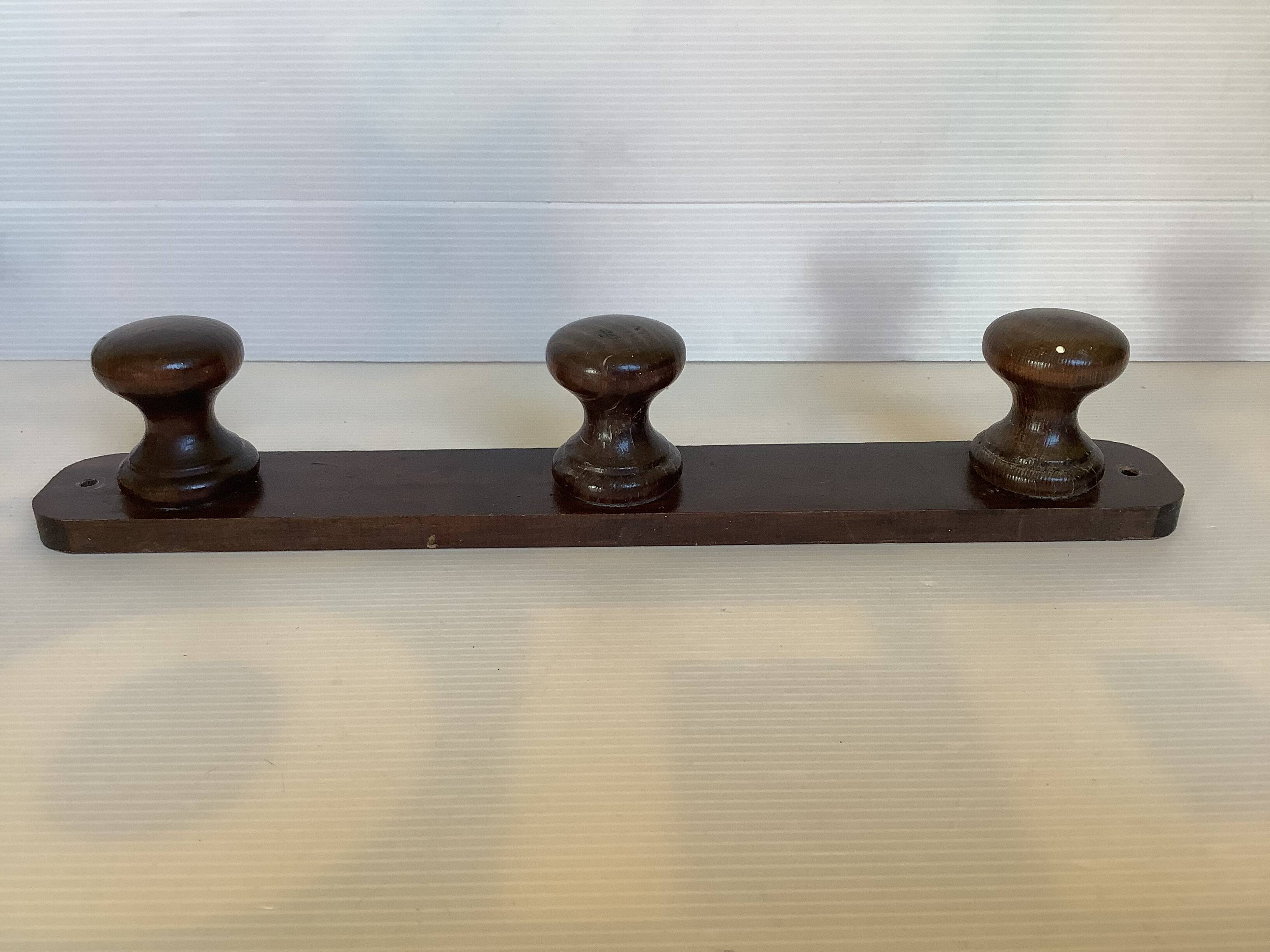 Dark wood coat rack