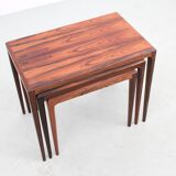 Scandinavian rosewood nesting tables from Rio