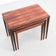 Tables gigognes scandinaves en palissandre de Rio