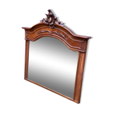 Renaissance mirror in solid carved oak, 19th century, 120x125cm