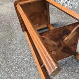 Saddle or wooden accent table Art Deco