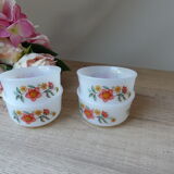 Set of 4 ramekins in vintage Arcopal 1970.