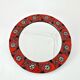 Round mirror (51cm) in vintage ceramic 1960