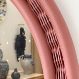 Miroir en bambou terracotta