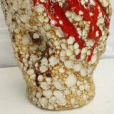 Vase in ceramic foam fat lava vallauris 60's
