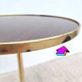 Vintage tripod pedestal table side table 1970