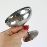 Set of 6 stainless steel bowls by Letang-Remy, vintage French, 1970s