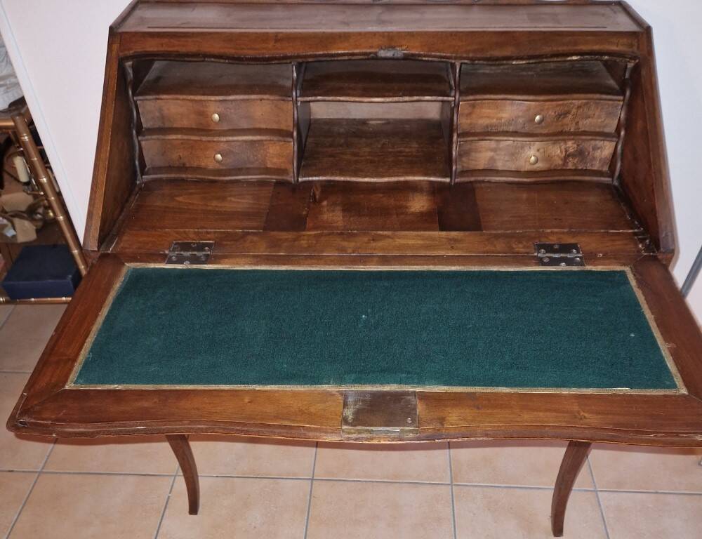 Floral decorated secretary desk