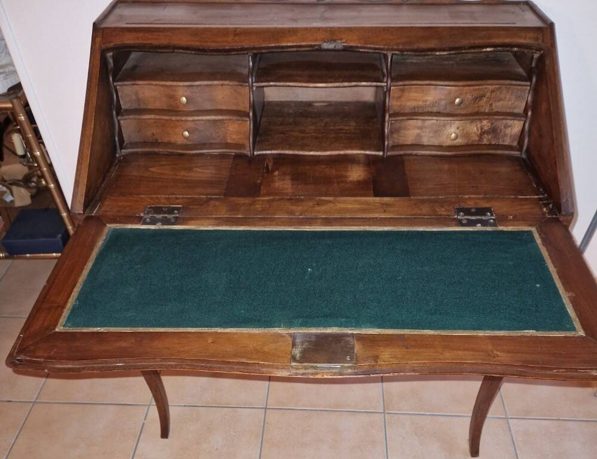 Floral decorated secretary desk