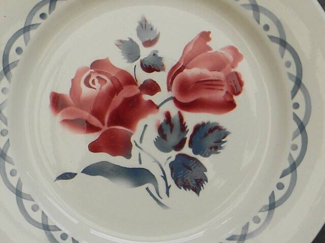 Set of 6 DIGOIN SARREGUEMINES earthenware dinner plates. CANNES model.