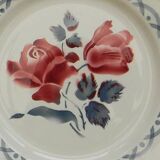 6 assiettes plates en faïence Digoin Sarreguemines, modèle Cannes