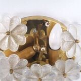 Lampe fleur en cristal Ernst Palme, années 1970