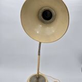 60's beige industrial gooseneck lamp