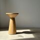 Side table, end of sofa in natural mango monoxyl conical tray H:50cm