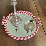 Round mirror tray scoubidou 50s/60s