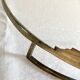 Oval serving tray in glass and brass, late 19th - early 20th century