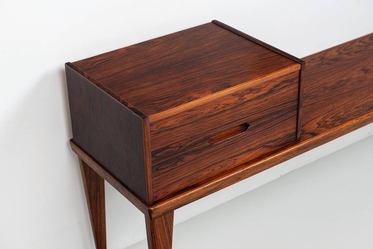 Kai Kristiansen bench and mirror rosewood Aksel Kjersgaard Denmark 1960